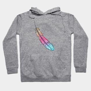 Geometric Tribal Feather Hoodie